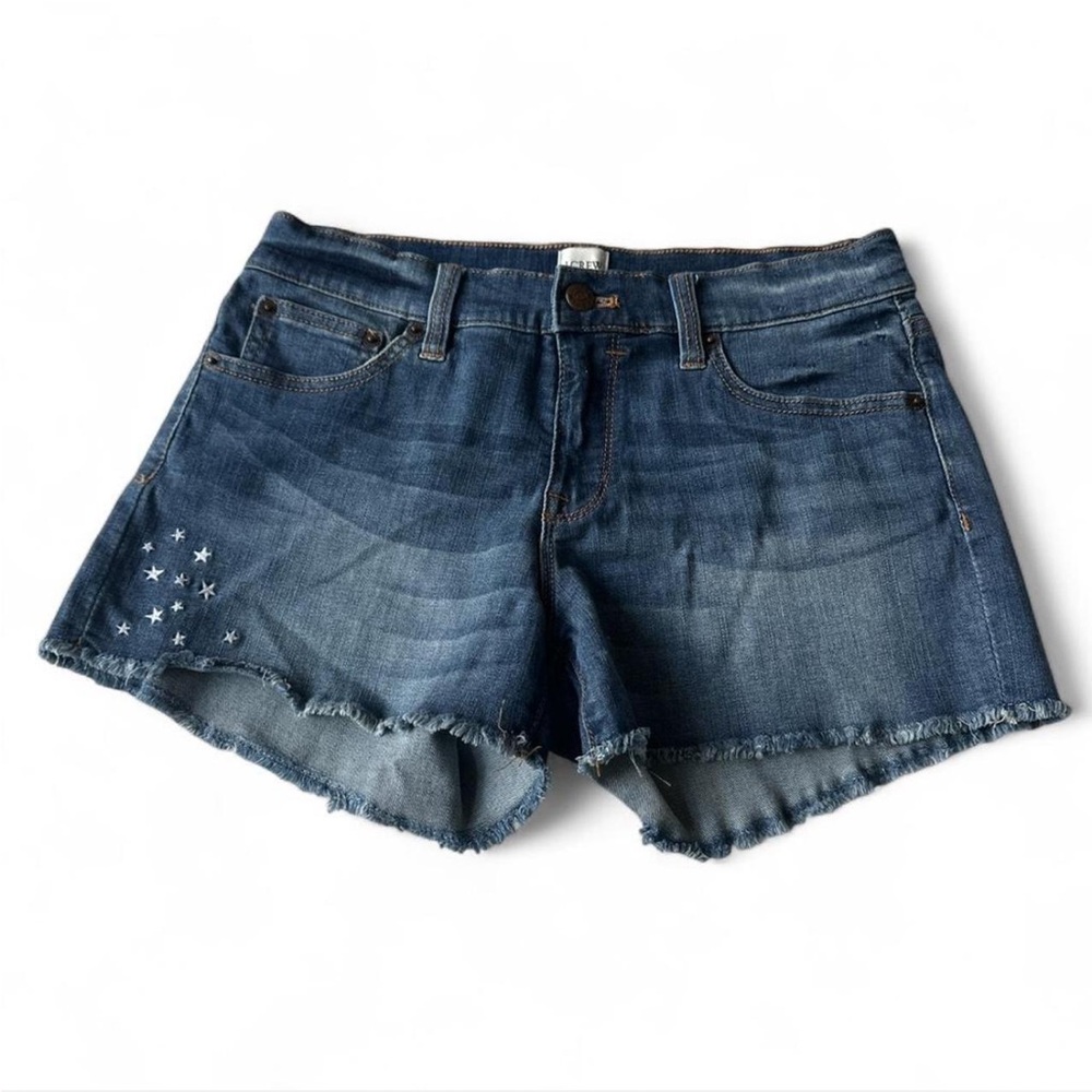J.Crew Factory Embroidered Star 3" Denim Short.